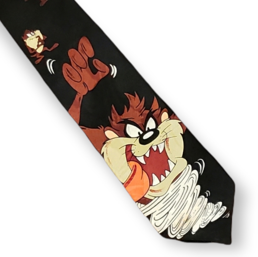 LOONEY 1994 Vintage Taz Tasmanian Devil Men's Necktie